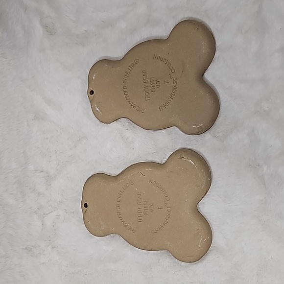 Vintage 1991 The Pampered Chef Clay Teddy Bear Cookie Mold Shortbread - Picture 3 of 6